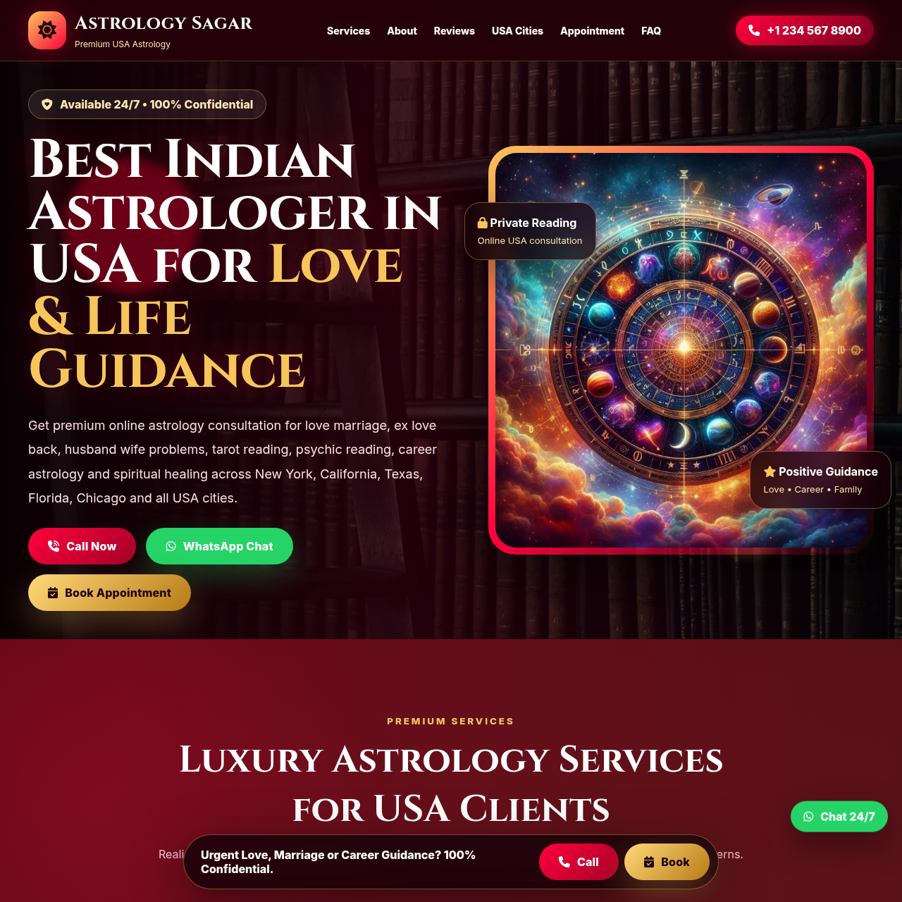 Astrology website design